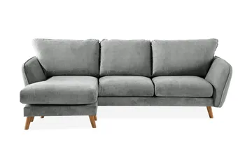 Trend Lyx 3-sits Vänstervänd L-formad Divansoffa i Tyg