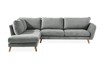 Trend Lyx 4-sits Vänstervänd L-formad Schäslongsoffa i Tyg