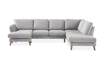 Trend Lyx 4-sits Högervänd U-formad Soffa med Divan och Schäslong i Tyg