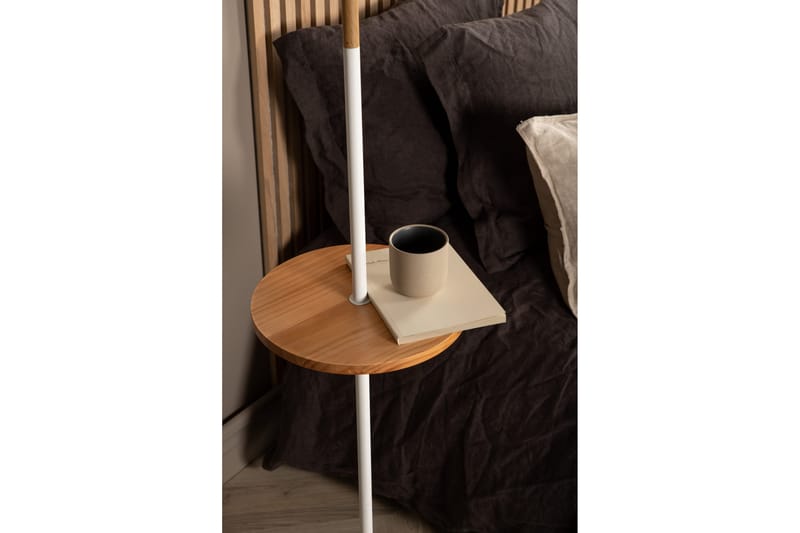 Hattman Golvlampa - Linne/Marmor/Beige/Brun/Vit - Products - Belysning - Lampor & belysning inomhus - Golvlampa