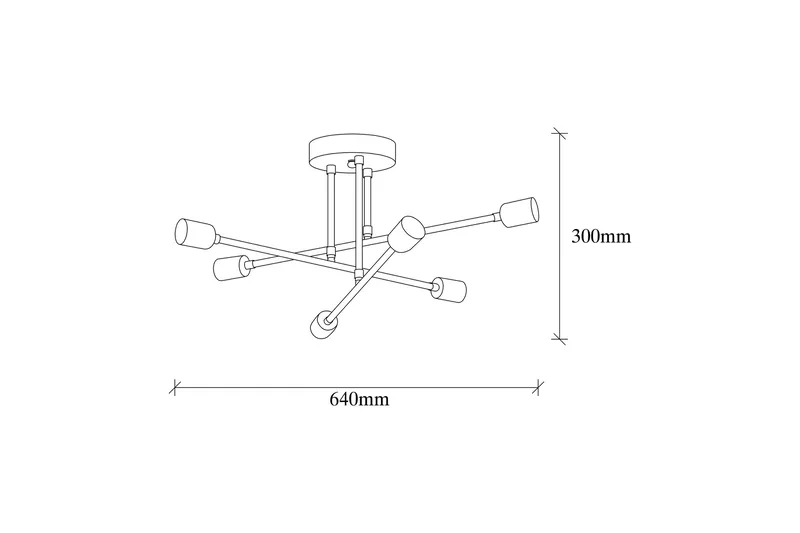 Opviq Tel Stor Taklampa Plafond - Vardagsrum - Sovrum - Kök - Svart - Products - Belysning - Lampor & belysning inomhus - Taklampa & takbelysning - Takplafond