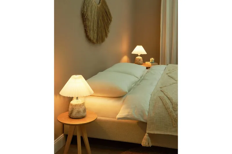 Dovgado Bordslampa 32 cm 2 st E27 - Ljusgrå/Vit - Products - Belysning - Lampor & belysning inomhus - Sovrumslampa - Sänglampa - Sängbordslampa