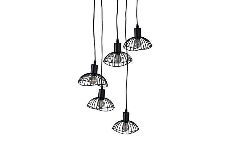 Bayous Pendellampa Dimbar LED Stor, Svart