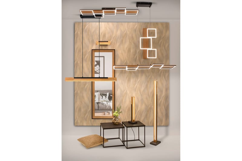 Harper LED Taklampa mattsvart/ trä - Trä - Products - Belysning - Lampor & belysning inomhus - Taklampa & takbelysning - Kökslampa & taklampa kök