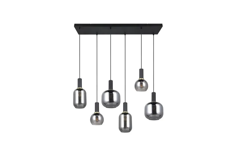 Pendel TRIO Diva 6-del, Mattsvart/kromad - 6-del, Mattsvart/kromad - Products - Belysning - Lampor & belysning inomhus - Taklampa & takbelysning - Kökslampa & taklampa kök