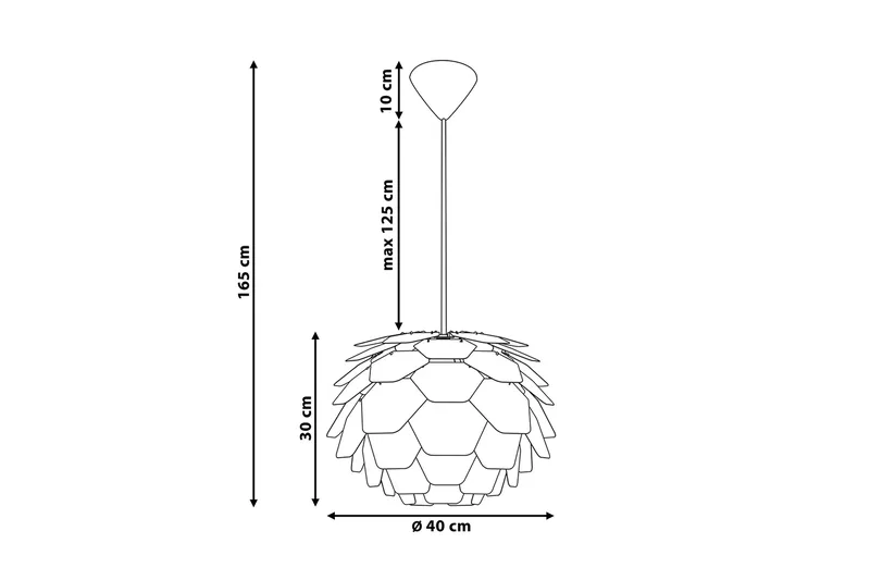 Segre Taklampa 40 cm - Svart - Products - Belysning - Lampor & belysning inomhus - Taklampa & takbelysning - Pendellampa & hänglampa