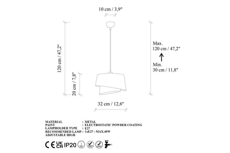 Taklampa Ravougrad Mörkbrun - Mörkbrun - Products - Belysning - Lampor & belysning inomhus - Taklampa & takbelysning - Pendellampa & hänglampa
