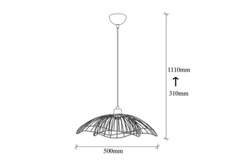 Taklampa Sudaskey Svart - Svart - Products - Belysning - Lampor & belysning inomhus - Taklampa & takbelysning - Pendellampa & hänglampa