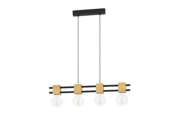 Takpendel Eglo Levantara Svart/Trä med 4 Lampor - Products - Belysning - Lampor & belysning inomhus - Taklampa & takbelysning - Pendellampa & hänglampa