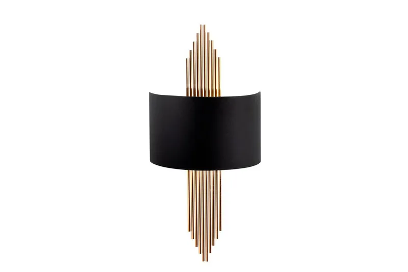 Vägglampa Grelon Svart / Koppar, Svart / Koppar