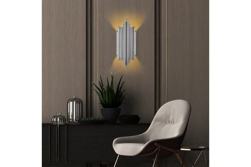 Vägglampa Raoji Krom - Krom - Products - Belysning - Lampor & belysning inomhus - Vägglampa - Väggplafond