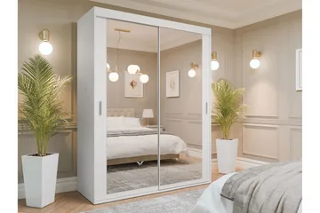 Duets Garderob m. Spegel 160x205 cm - Vit - Products - Förvaring - Garderober & garderobssystem