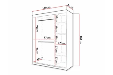 Dunvegan Garderob m. Spegel - Vit - Products - Förvaring - Garderober & garderobssystem