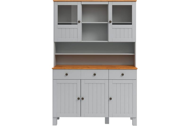 Alby Byrå med Överskåp 125x38 cm - Grå - Products - Förvaring - Förvaringsmöbler - Byrå