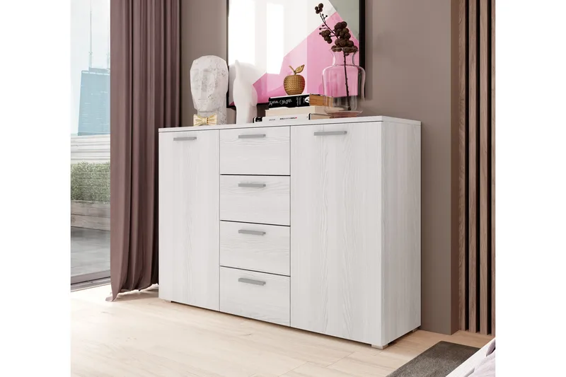 Bovera Sideboard 38x132 cm - Askgrå|Vit - Products - Förvaring - Förvaringsmöbler - Sideboard & skänk