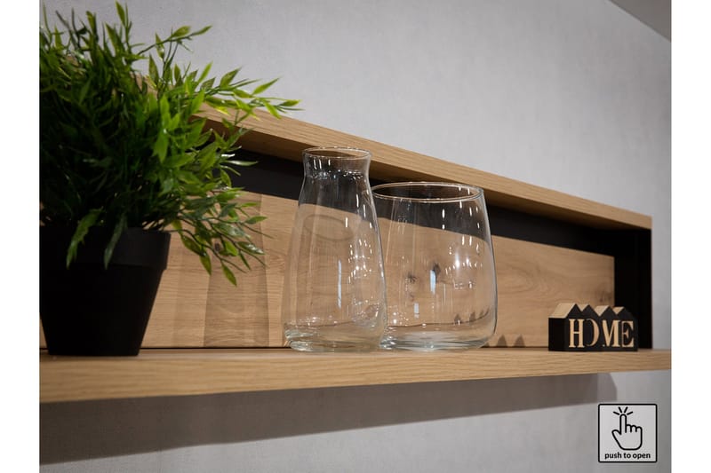 Quant Byrå 41x130 cm - Ek/Svart - Products - Förvaring - Förvaringsmöbler - Byrå - Hallbyrå