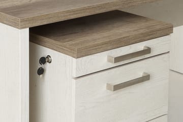 Talebi Hurts med Lås 53x42 cm - Brun/Vit - Products - Förvaring - Förvaringsmöbler - Byrå - Hurts