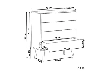 Walpi Byrå 79 cm - Vit - Products - Förvaring - Förvaringsmöbler - Byrå - Hallbyrå