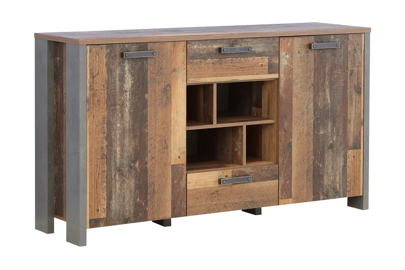 Cadle Byrå 156 cm, Brun/Grå