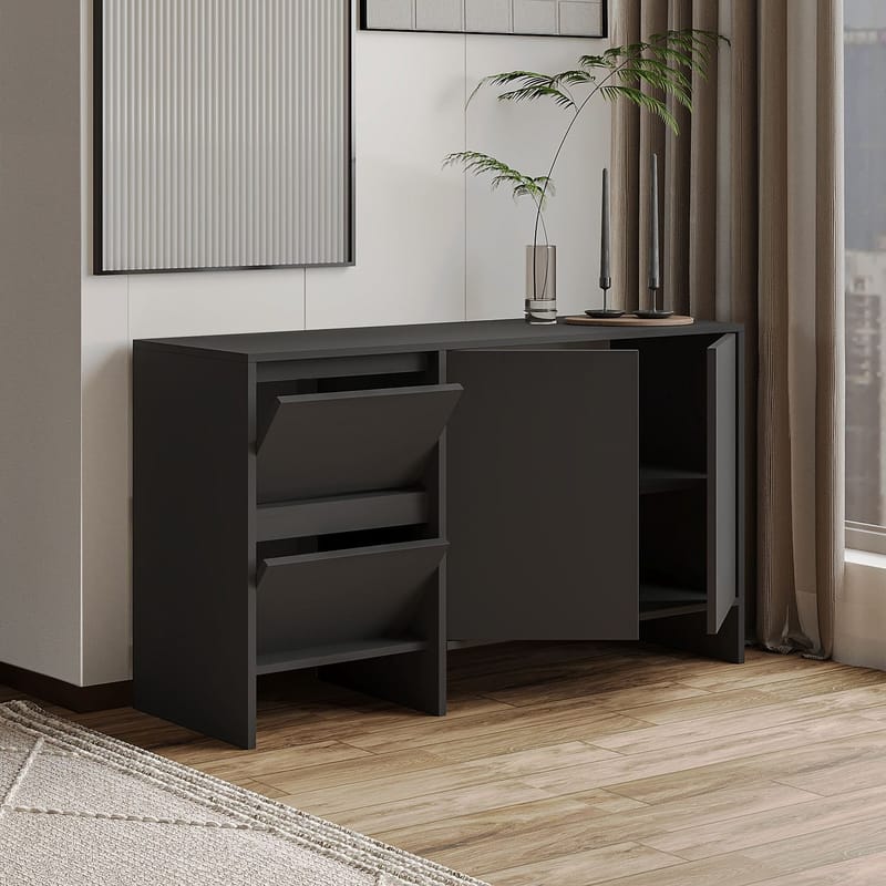 Crala Konsol 130x81,8x44 cm - Antracit - Products - Förvaring - Förvaringsmöbler - Sideboard & skänk