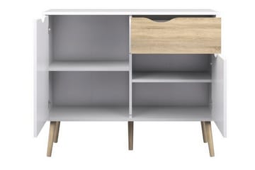 Delta Skänk 99 cm - Vit/Ek - Products - Förvaring - Förvaringsmöbler - Sideboard & skänk