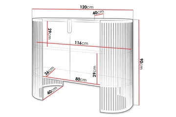 Friend Skänk 120x40 cm - Guld/Vit - Products - Förvaring - Förvaringsmöbler - Sideboard & skänk