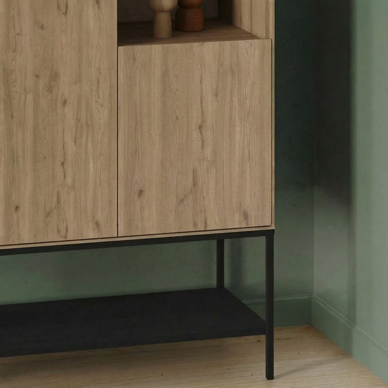 Kenvor Sideboard 90x125x40 cm - naturlig ek trä svart svart - Products - Förvaring - Förvaringsmöbler - Sideboard & skänk