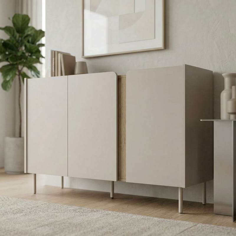 Lomar Konsol 150x82,9x40,5 cm - santsten naturlig ek - Products - Förvaring - Förvaringsmöbler - Sideboard & skänk