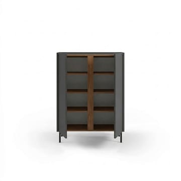 Lomar Sideboard 90x120,4x40,5 cm - Antracit, naturlig ek, svart - Products - Förvaring - Förvaringsmöbler - Sideboard & skänk