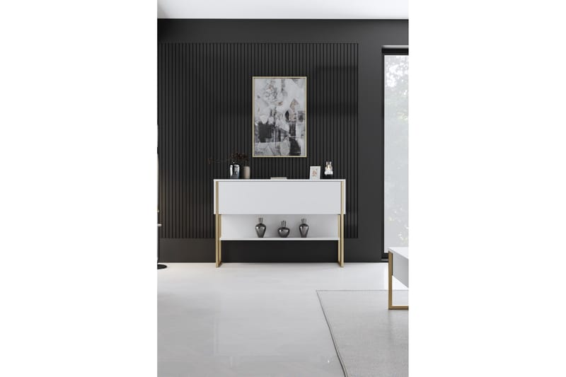 Luxe Byrå 120 cm - Guld/Vit - Products - Förvaring - Förvaringsmöbler - Byrå