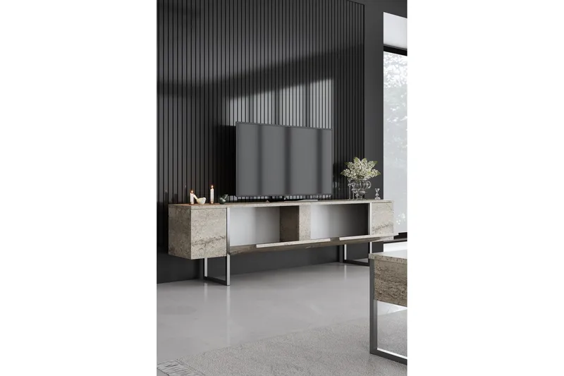 Luxe Möbelset För Vardagsrum - Beige/Silver - Products - Förvaring - Förvaringsmöbler - Möbelset för vardagsrum