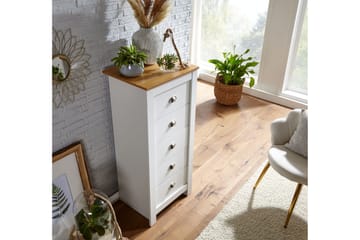 Seddik Sideboard 39 cm Rektangulär - Vit/Natur - Products - Förvaring - Förvaringsmöbler - Sideboard & skänk
