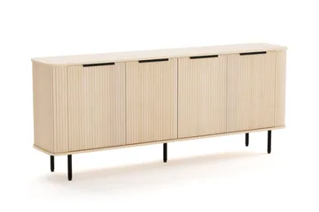 Kopparbo Ribbad Sideboard med Förvaring - Vitlaserad / Ljus Ek / Trä - Products - Förvaring - Förvaringsmöbler - Sideboard & skänk