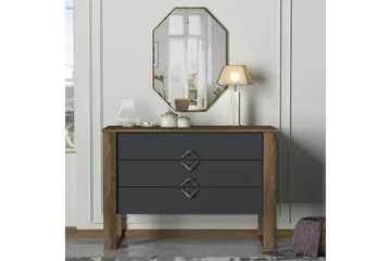 Tera Home Byrå + Spegel - Valnöt/Mörkgrå - Products - Förvaring - Förvaringsmöbler - Byrå