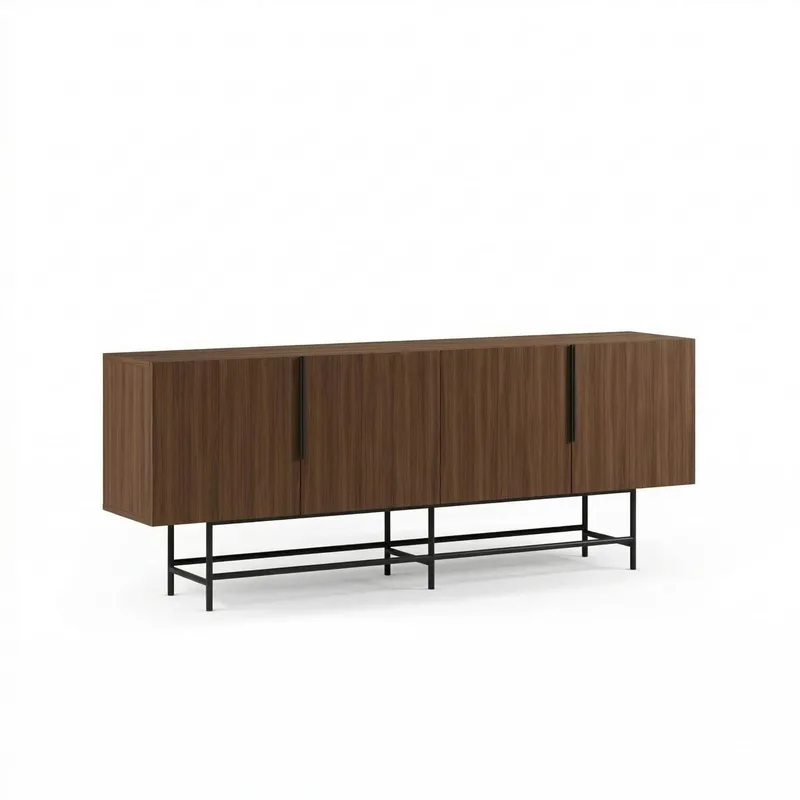 Truvia Konsol 200x77,9x40 cm, Milano Walnut och svart