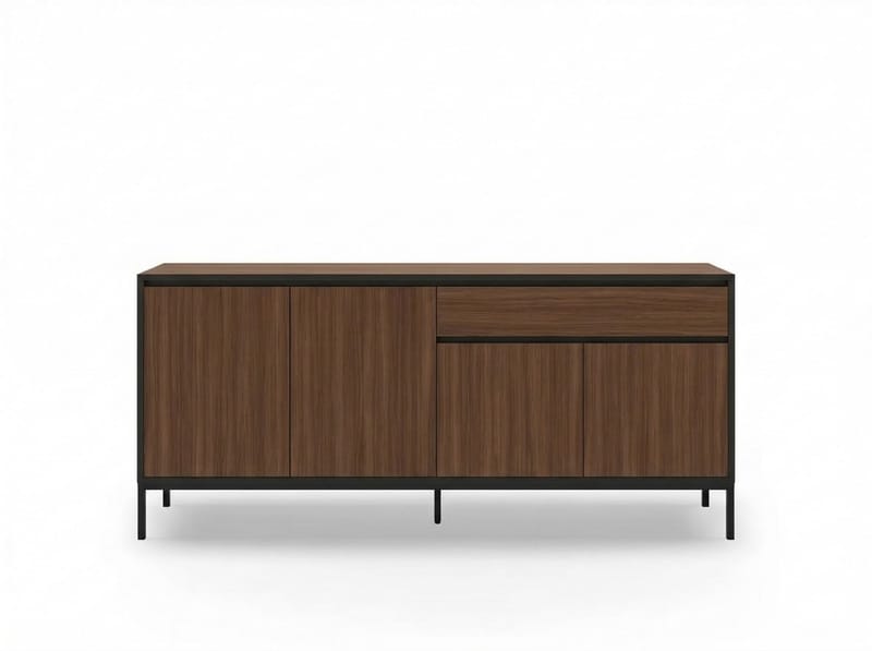 Velar Konsol 180x80x40 cm - Milano Walnut, Wood Black, Black - Products - Förvaring - Förvaringsmöbler - Sideboard & skänk