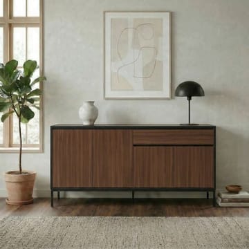 Velar Konsol 180x80x40 cm - Milano Walnut, Wood Black, Black - Products - Förvaring - Förvaringsmöbler - Sideboard & skänk
