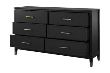 Westerleigh Byrå 144x41 cm Svart/Guld - CosmoLiving - Products - Förvaring - Förvaringsmöbler - Byrå