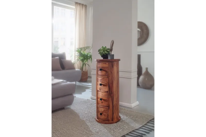 Willowdale Sideboard 35 cm 4 Lådor Runt - Brun - Products - Förvaring - Förvaringsmöbler - Sideboard & skänk