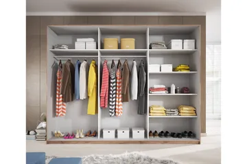 Bovera Garderob 61x270 cm - Teak/Svart - Products - Förvaring - Garderober & garderobssystem - Garderobsskåp