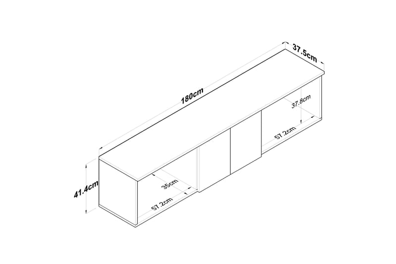 Lukkha Hallmöbel - Valnöt/Vit - Products - Förvaring - Garderober & garderobssystem - Garderobsinredning - Backstativ