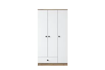 Jain Garderob 90x170 cm Brun/Vit - Hanah Home - Products - Förvaring - Garderober & garderobssystem - Garderobsskåp
