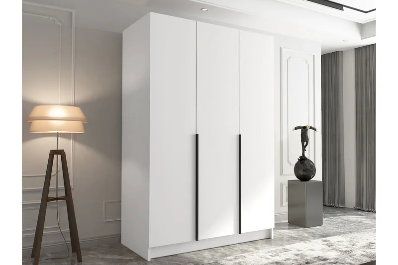 Herrljunga Garderob 150 cm - Vit/Svart - Products - Förvaring - Garderober & garderobssystem - Garderobsskåp