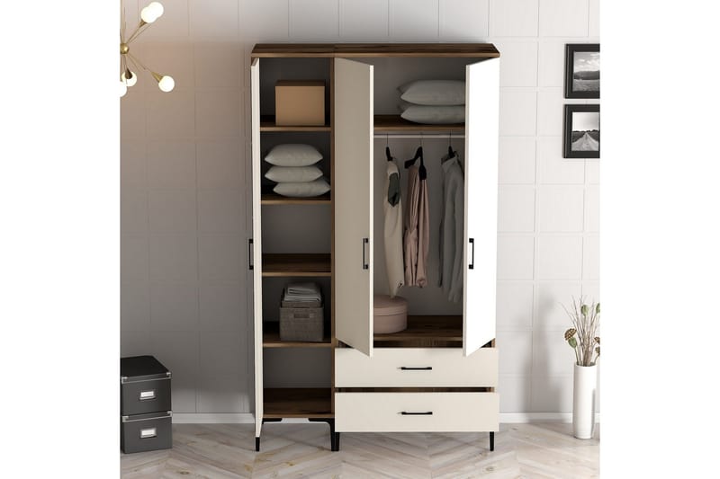 Kumsal Garderob 120 cm - Cream - Products - Förvaring - Garderober & garderobssystem - Garderobsskåp