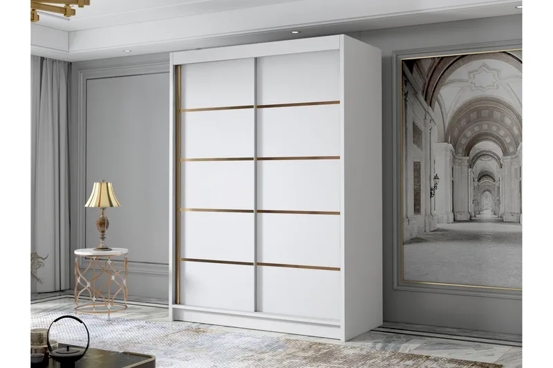 Lungos Garderob 120x200 cm - Vit - Products - Förvaring - Garderober & garderobssystem - Garderobsskåp