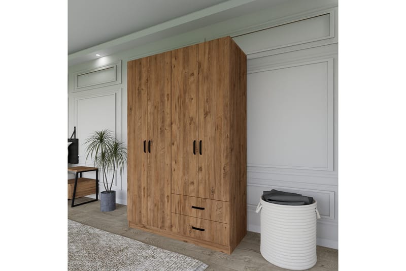 Yaman Garderob 120x180 cm - Brun - Products - Förvaring - Garderober & garderobssystem - Garderobsskåp