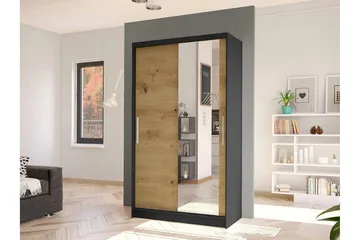 Glenmore Garderob m. Spegel Black - Products - Förvaring - Garderober & garderobssystem