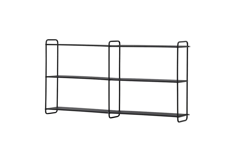 Lyon Tallrikshylla 122x18 cm, Svart
