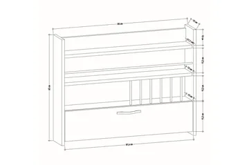 Rovdane Kryddhylla 85x15 cm - Antracit - Products - Förvaring - Hylla - Förvaringshylla - Kryddhylla & kryddställ
