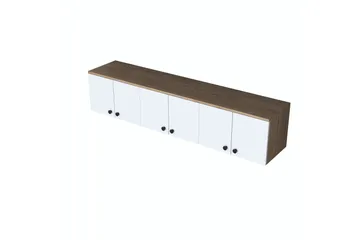 Jaibir Vägghylla 179,6x37,5 cm Brun/Vit - Hanah Home - Products - Förvaring - Hylla - Vägghylla